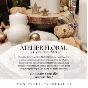 Atelier floral – Novembre : « Couronne de l’avent »