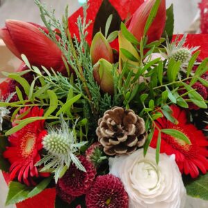 Bouquet Rouge et Blanc Fleur et Végétal