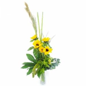 Bouquet contemporain de tournesols « Valensole »