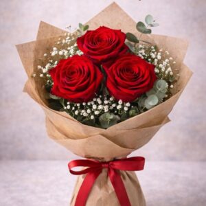 Bouquet Trois Roses Saint Valentin 2026