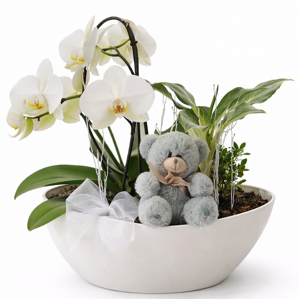 Composition florale spéciale baptême