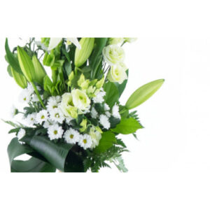 Bouquet de deuil blanc – Condoléances