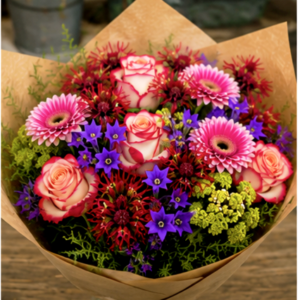 Bouquet Fleur et Végétal n°3 – Passion rose